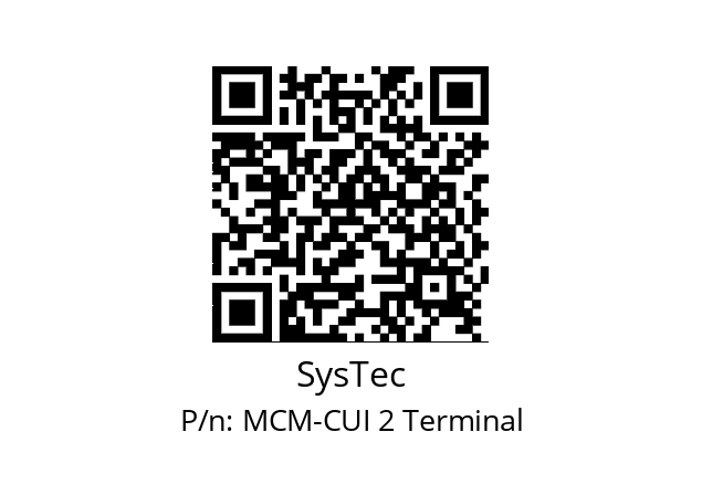   SysTec MCM-CUI 2 Terminal