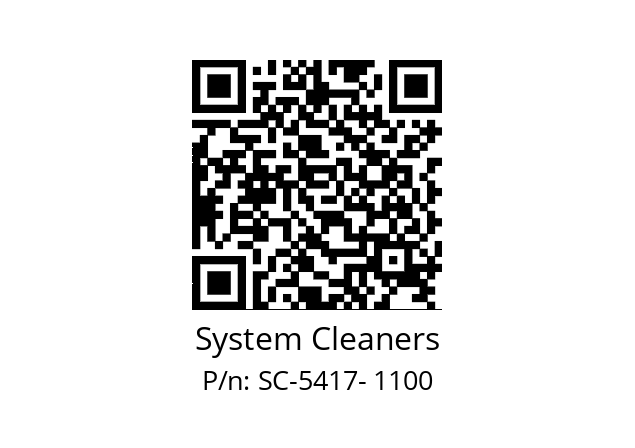   System Cleaners SC-5417- 1100