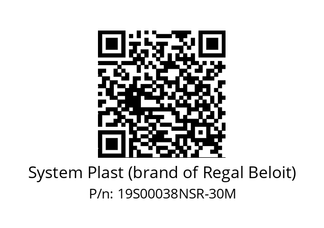   System Plast (brand of Regal Beloit) 19S00038NSR-30M