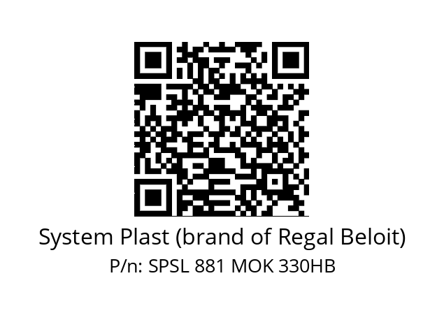   System Plast (brand of Regal Beloit) SPSL 881 MOK 330HB