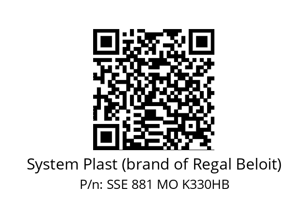   System Plast (brand of Regal Beloit) SSE 881 MO K330HB