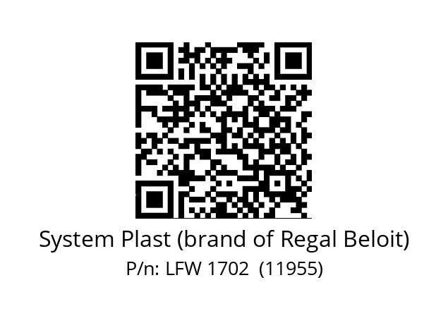   System Plast (brand of Regal Beloit) LFW 1702  (11955)