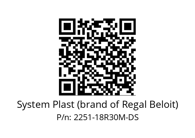   System Plast (brand of Regal Beloit) 2251-18R30M-DS