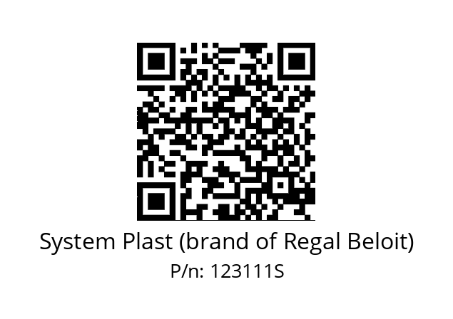   System Plast (brand of Regal Beloit) 123111S