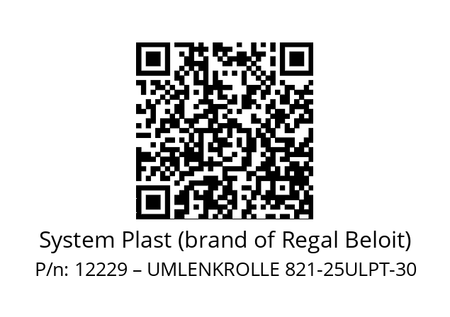   System Plast (brand of Regal Beloit) 12229 – UMLENKROLLE 821-25ULPT-30