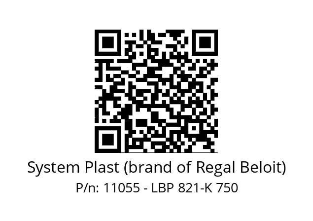   System Plast (brand of Regal Beloit) 11055 - LBP 821-K 750