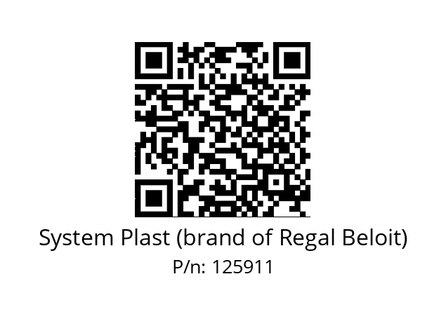   System Plast (brand of Regal Beloit) 125911