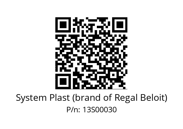   System Plast (brand of Regal Beloit) 13S00030