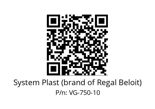   System Plast (brand of Regal Beloit) VG-750-10