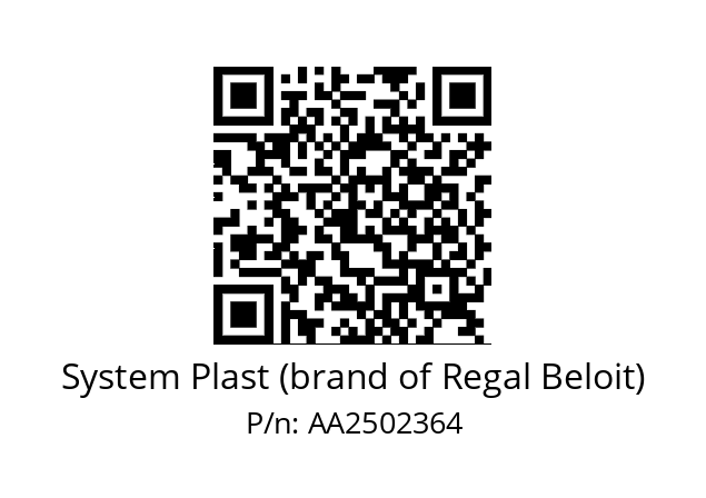   System Plast (brand of Regal Beloit) AA2502364