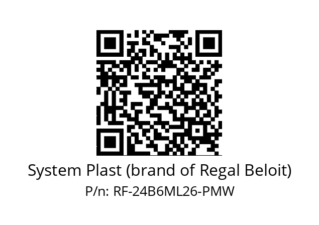   System Plast (brand of Regal Beloit) RF-24B6ML26-PMW