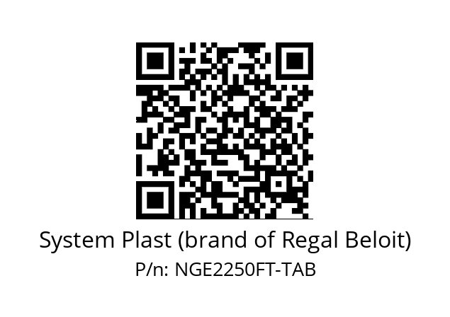   System Plast (brand of Regal Beloit) NGE2250FT-TAB