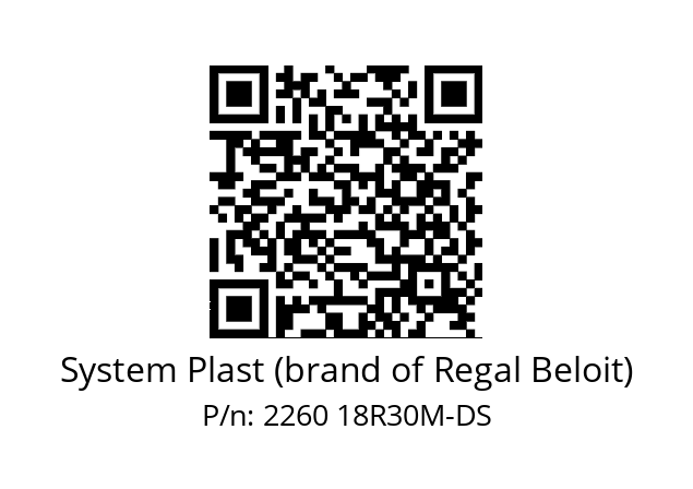   System Plast (brand of Regal Beloit) 2260 18R30M-DS