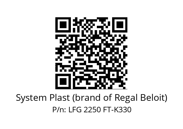   System Plast (brand of Regal Beloit) LFG 2250 FT-K330