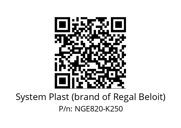   System Plast (brand of Regal Beloit) NGE820-K250