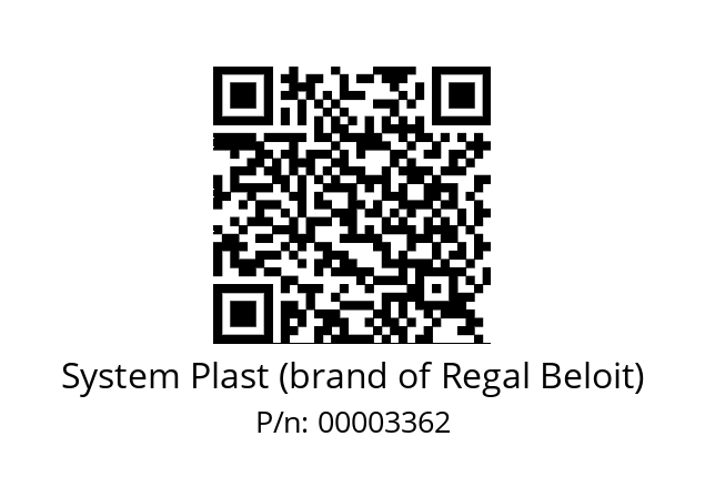   System Plast (brand of Regal Beloit) 00003362