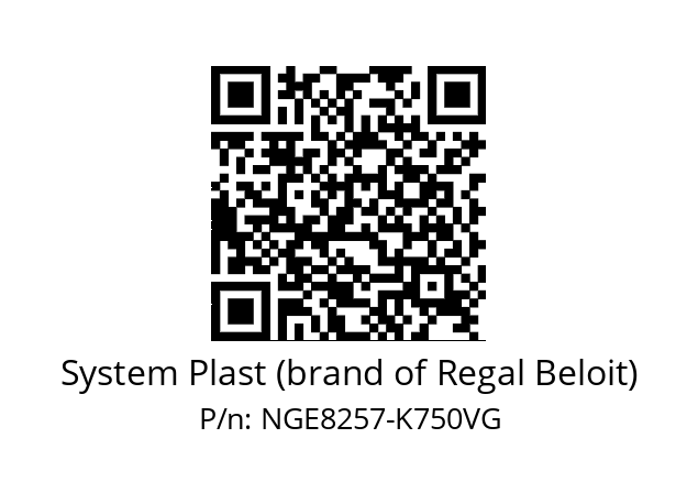   System Plast (brand of Regal Beloit) NGE8257-K750VG