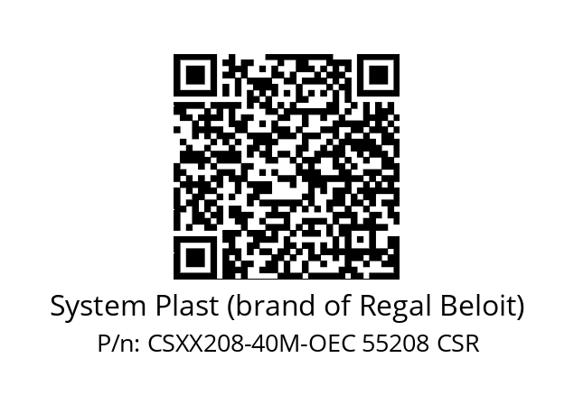   System Plast (brand of Regal Beloit) CSXX208-40M-OEC 55208 CSR