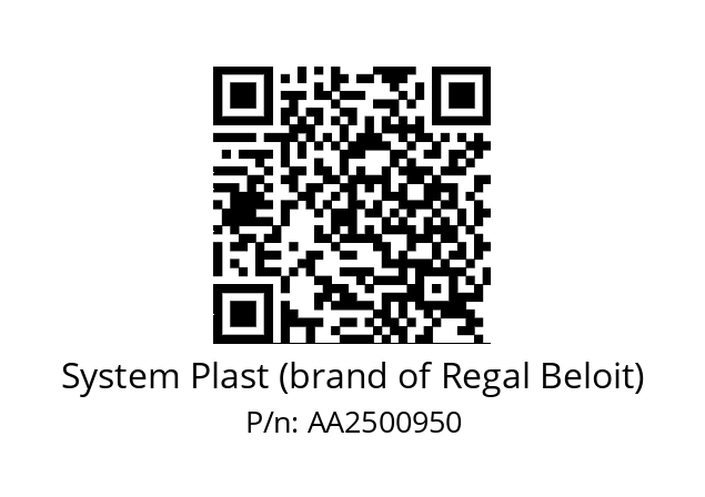   System Plast (brand of Regal Beloit) AA2500950