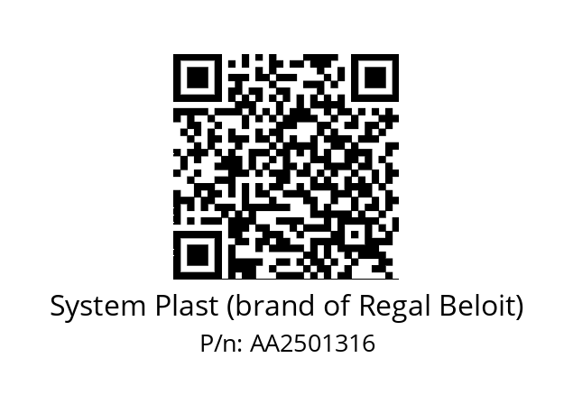   System Plast (brand of Regal Beloit) AA2501316