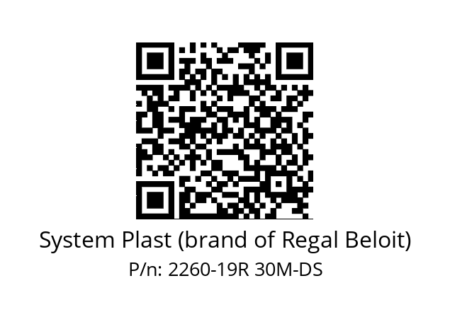   System Plast (brand of Regal Beloit) 2260-19R 30M-DS