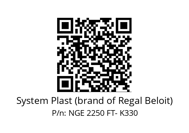   System Plast (brand of Regal Beloit) NGE 2250 FT- K330