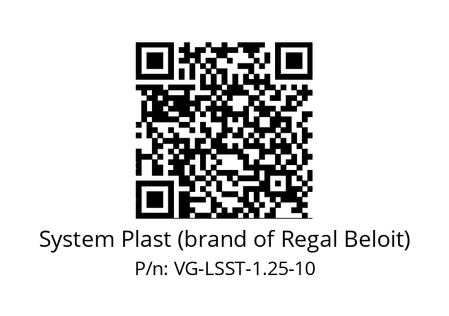   System Plast (brand of Regal Beloit) VG-LSST-1.25-10