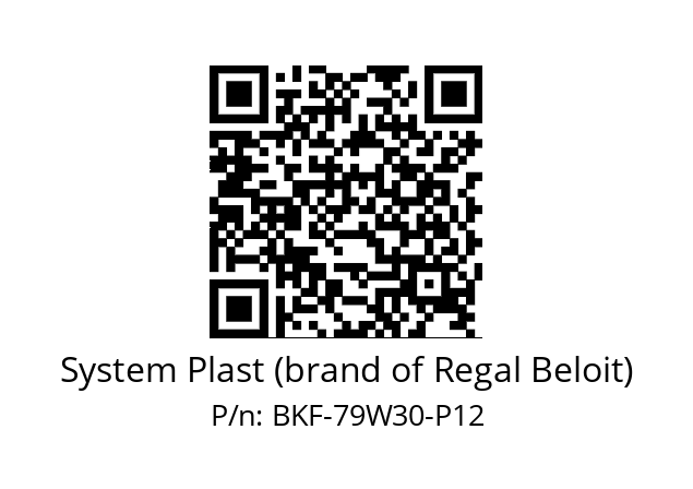   System Plast (brand of Regal Beloit) BKF-79W30-P12