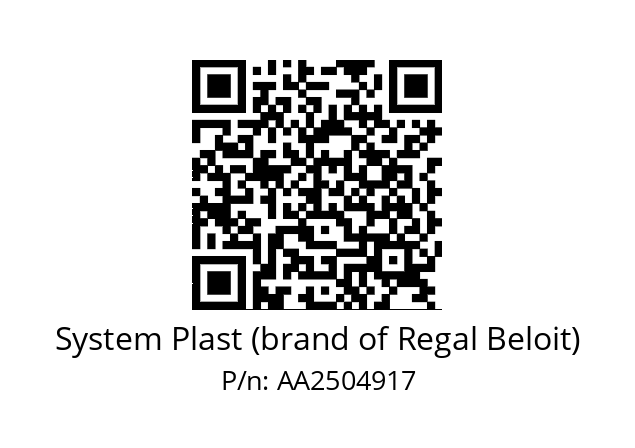   System Plast (brand of Regal Beloit) AA2504917