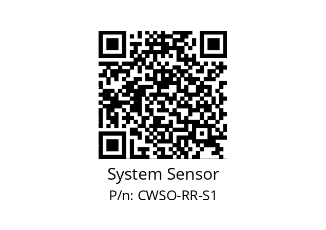   System Sensor CWSO-RR-S1