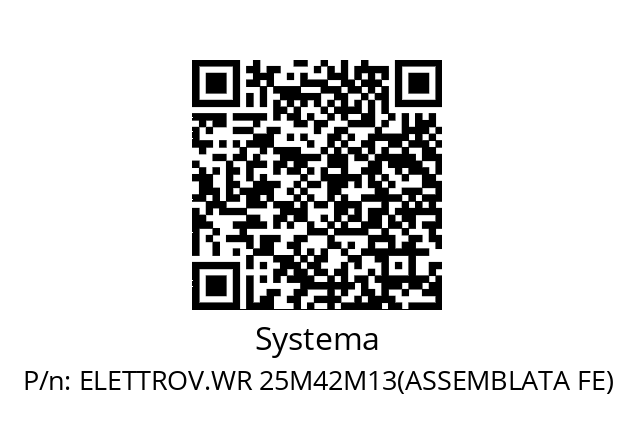   Systema ELETTROV.WR 25M42M13(ASSEMBLATA FE)