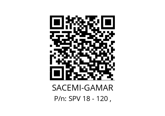   SACEMI-GAMAR SPV 18 - 120 ,