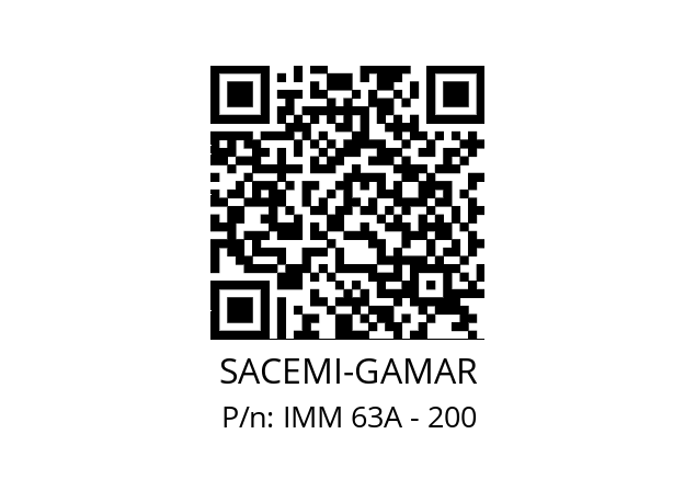   SACEMI-GAMAR IMM 63A - 200