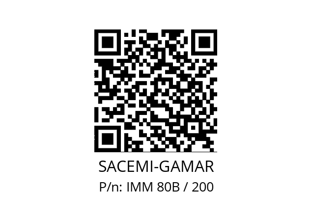   SACEMI-GAMAR IMM 80B / 200