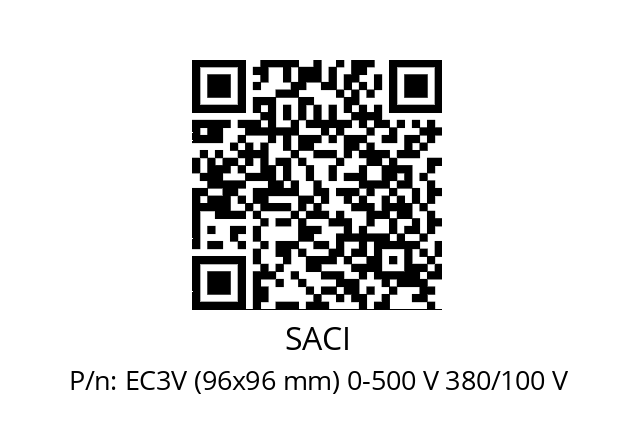   SACI EC3V (96x96 mm) 0-500 V 380/100 V