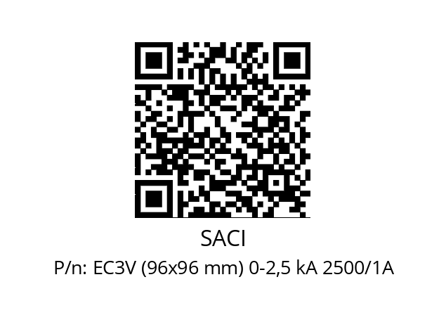   SACI EC3V (96x96 mm) 0-2,5 kA 2500/1A