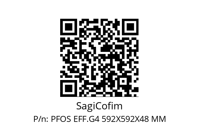   SagiCofim PFOS EFF.G4 592X592X48 MM