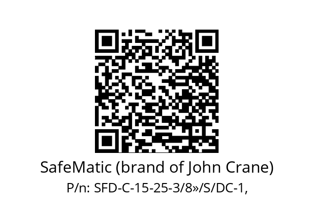   SafeMatic (brand of John Crane) SFD-C-15-25-3/8»/S/DC-1,