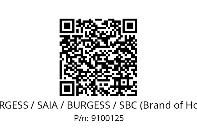   SAIA-BURGESS / SAIA / BURGESS / SBC (Brand of Honeywell) 9100125