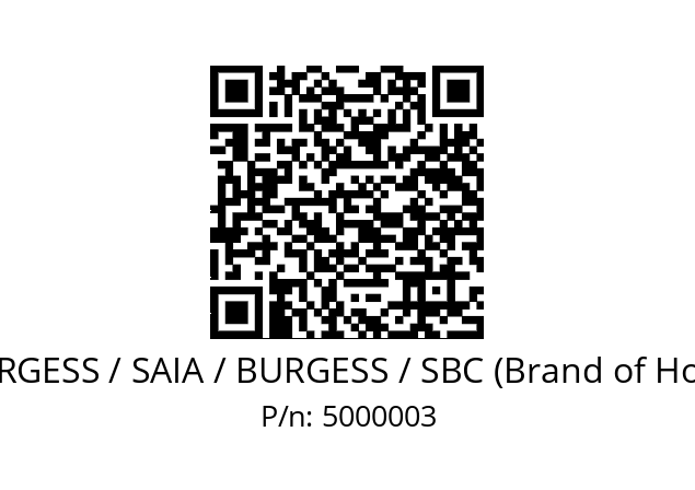   SAIA-BURGESS / SAIA / BURGESS / SBC (Brand of Honeywell) 5000003