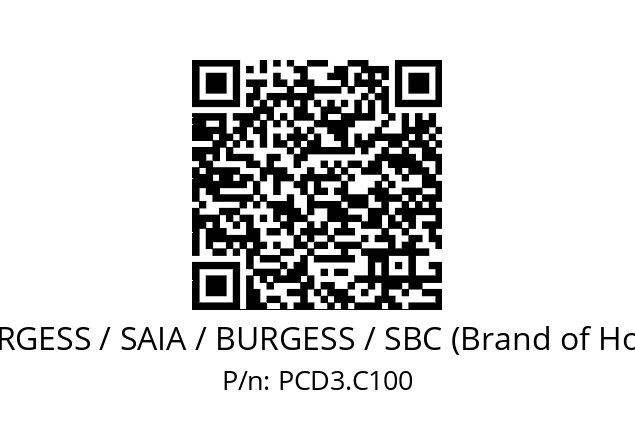   SAIA-BURGESS / SAIA / BURGESS / SBC (Brand of Honeywell) PCD3.C100