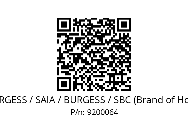   SAIA-BURGESS / SAIA / BURGESS / SBC (Brand of Honeywell) 9200064