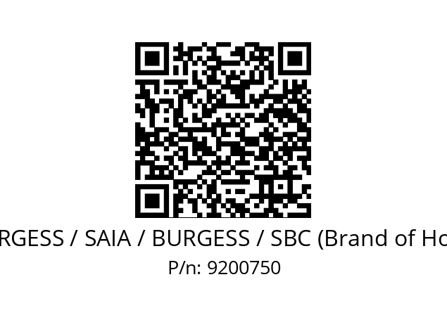   SAIA-BURGESS / SAIA / BURGESS / SBC (Brand of Honeywell) 9200750