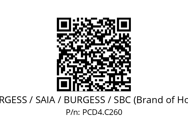   SAIA-BURGESS / SAIA / BURGESS / SBC (Brand of Honeywell) PCD4.C260