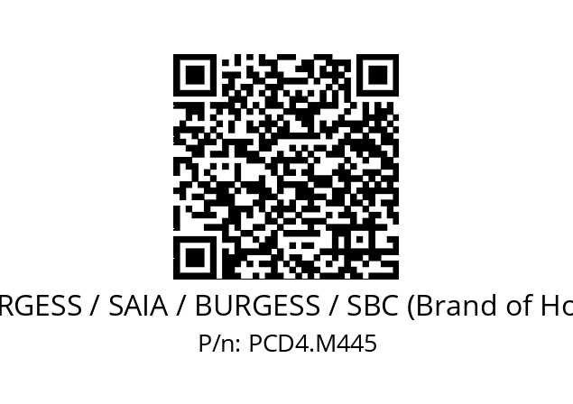   SAIA-BURGESS / SAIA / BURGESS / SBC (Brand of Honeywell) PCD4.M445