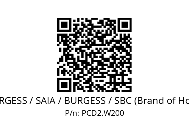   SAIA-BURGESS / SAIA / BURGESS / SBC (Brand of Honeywell) PCD2.W200