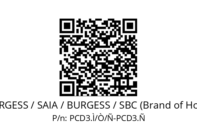   SAIA-BURGESS / SAIA / BURGESS / SBC (Brand of Honeywell) PCD3.Ì/Ò/Ñ-PCD3.Ñ