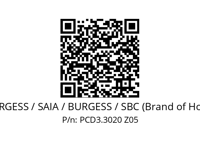   SAIA-BURGESS / SAIA / BURGESS / SBC (Brand of Honeywell) PCD3.3020 Z05