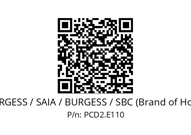   SAIA-BURGESS / SAIA / BURGESS / SBC (Brand of Honeywell) PCD2.E110