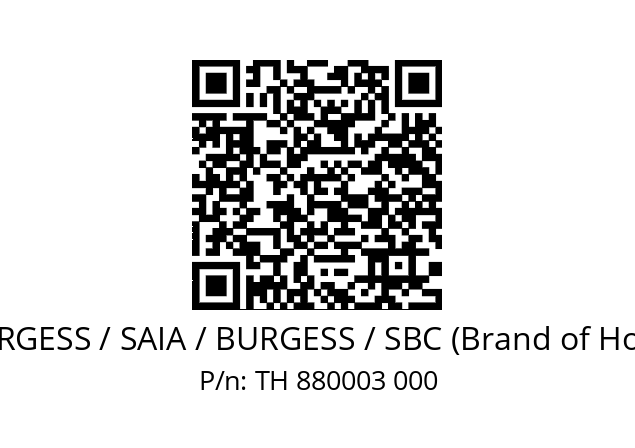   SAIA-BURGESS / SAIA / BURGESS / SBC (Brand of Honeywell) TH 880003 000